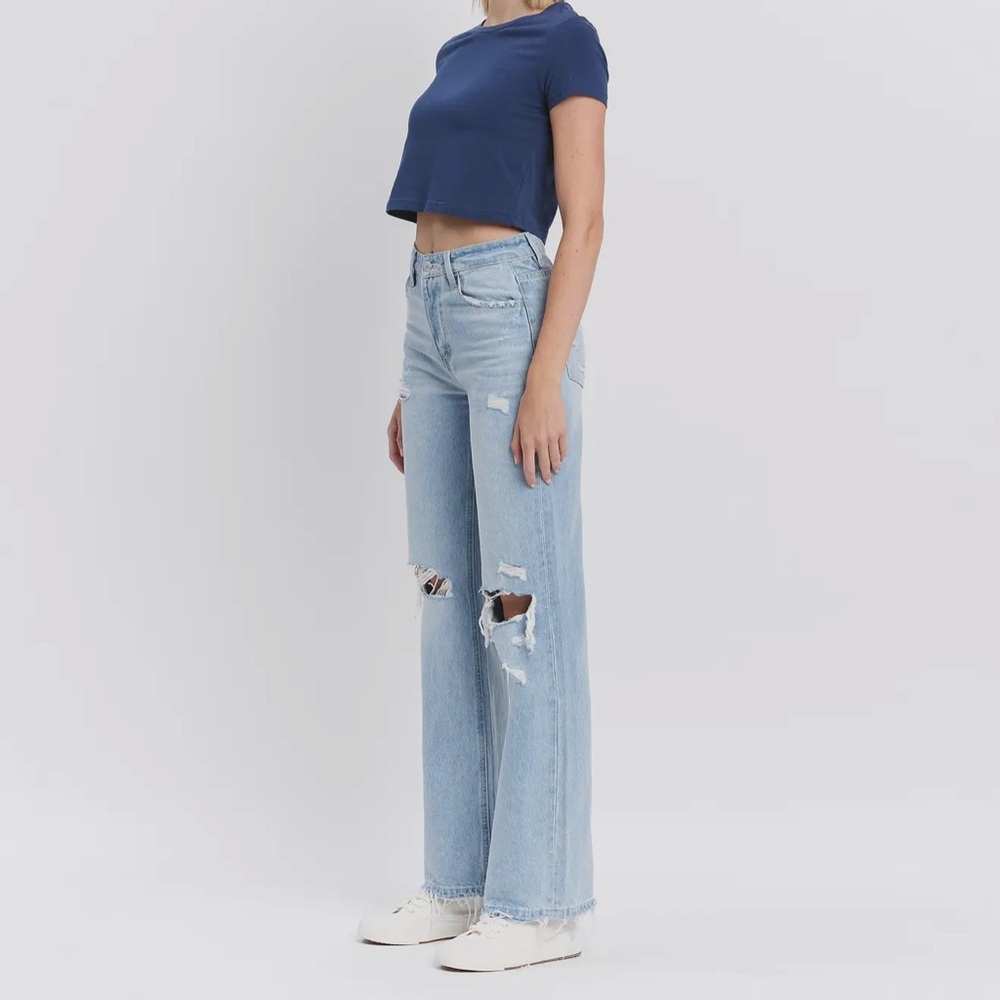 VERVET by FLYING MONKEY WESTERN PROMISE 90'S VINTAGE SUPER HIGH RISE FLARE JEANS - Picture 9 of 12
